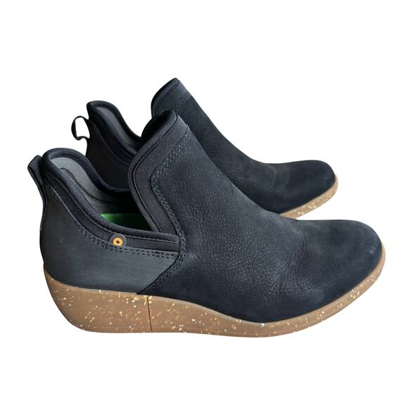 BOGS Women's Vista Wedge Leather Water Resistant Open Bootie Size 8 - Picture 2 of 9